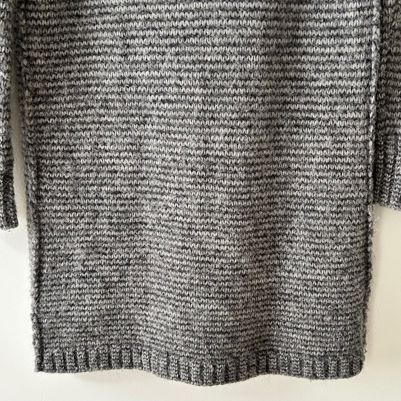 Loft Alpaca & Merino Wool Long Gray Shawl Collar Open Cardigan - Picture 10 of 16